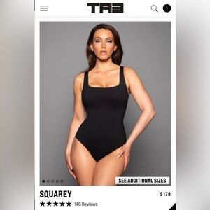 TA3 One Piece Swimsuit Squarey | Black | Short I
Medium